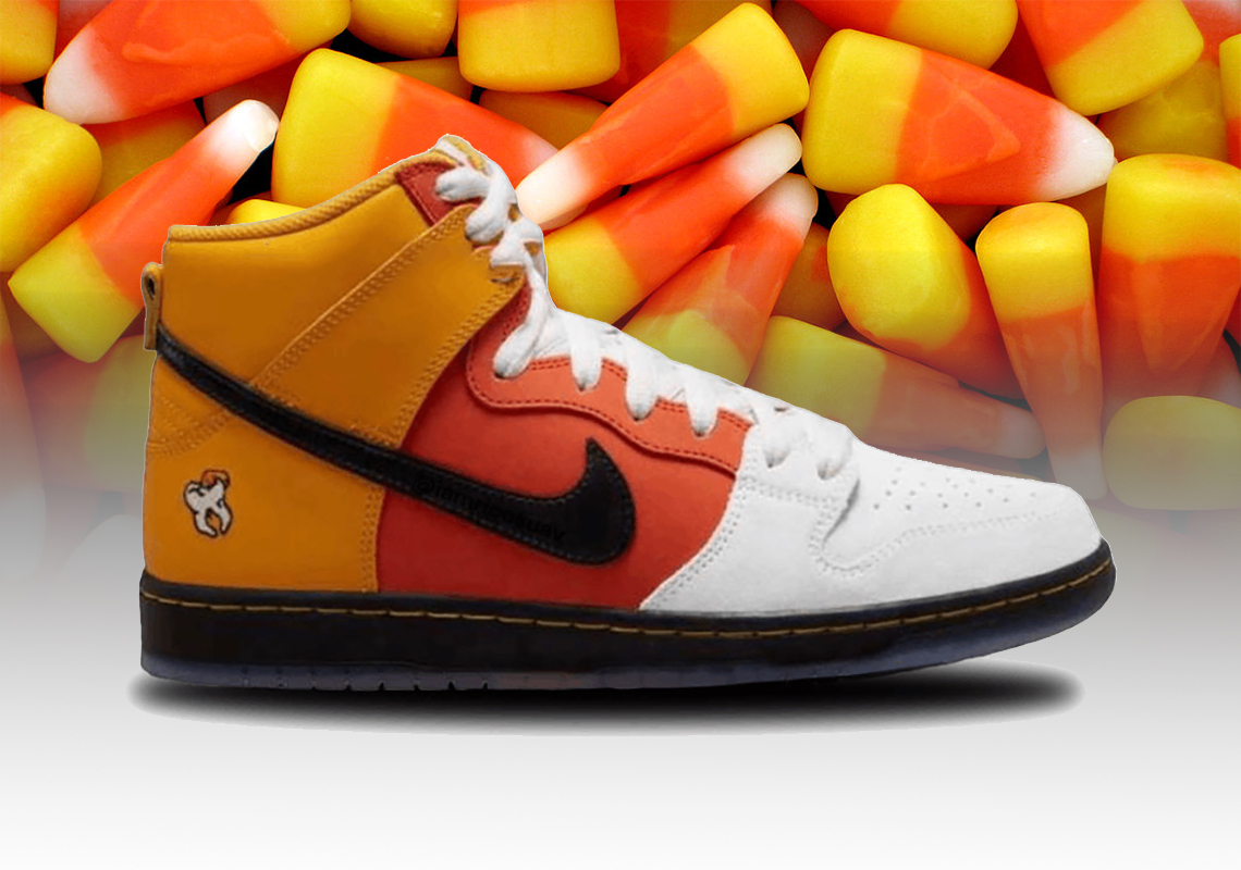 Nike SB Adds Candy Corn Graphics To The Dunk High “Halloween 2023”