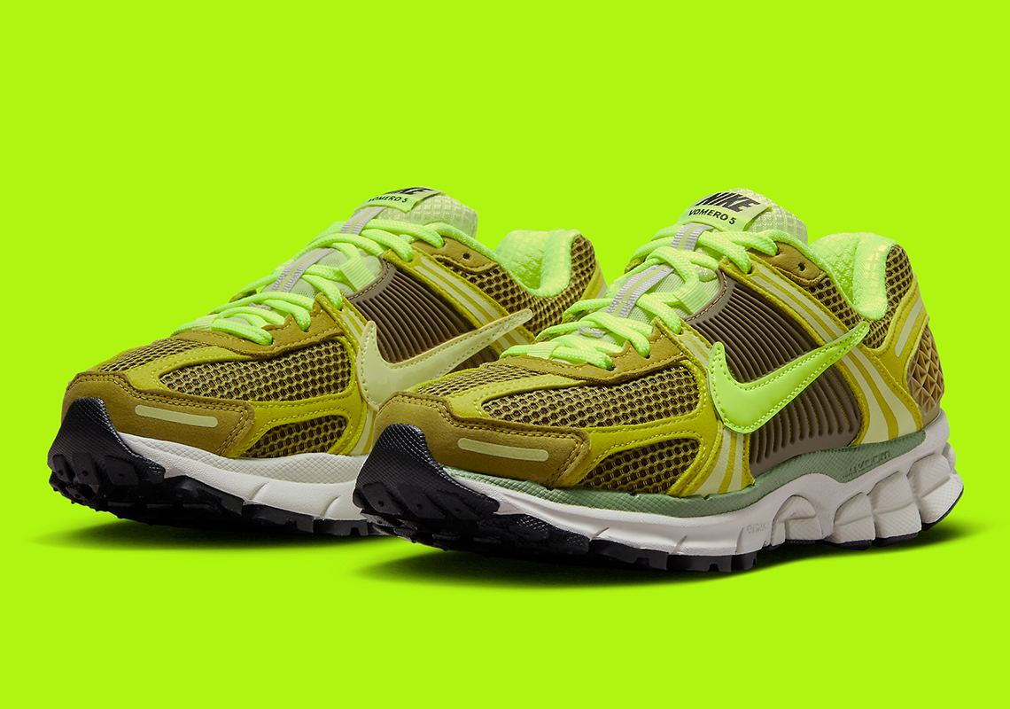 This Drab Nike Zoom Vomero 5 Features "Volt" Swooshes