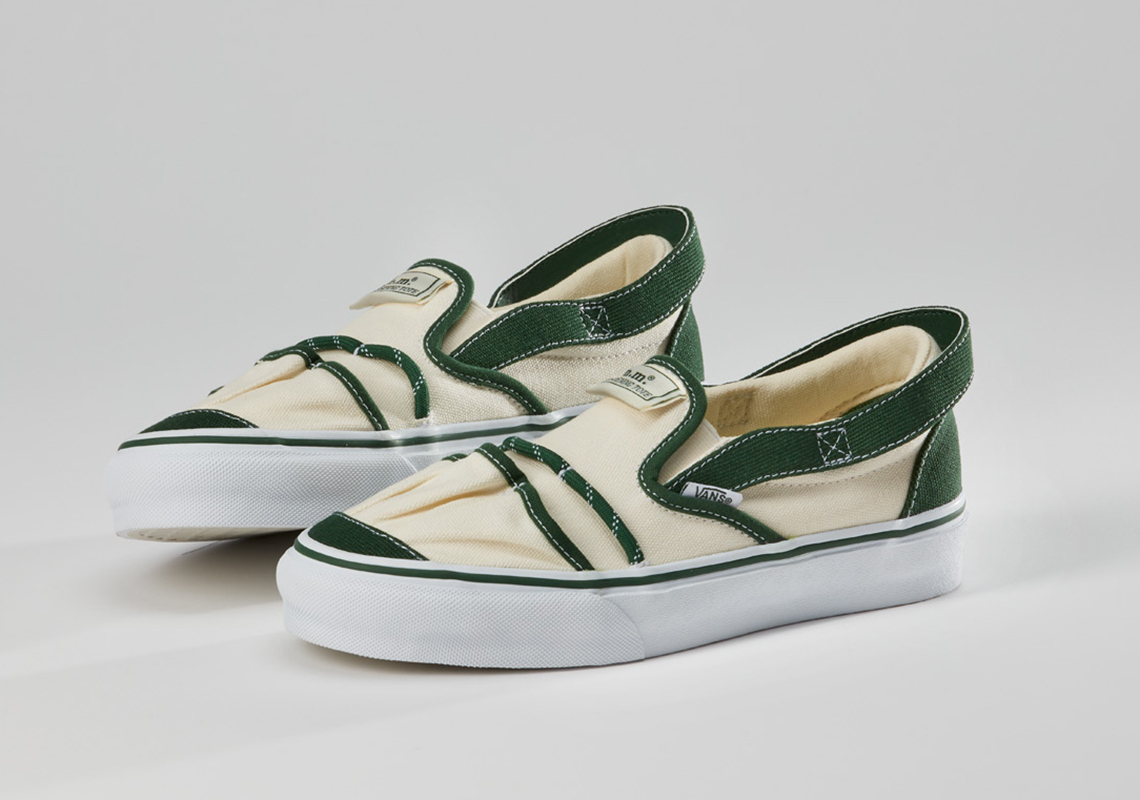 Nm Vans Slip On Gardening Tote White Green 1