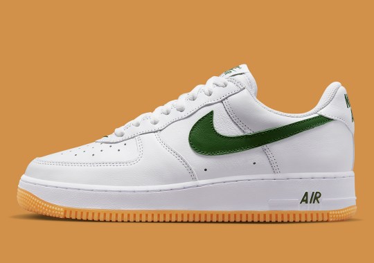 Green Swooshes And Gum Soles Dress The Latest Nike Air Force 1 “Color Of The Month”