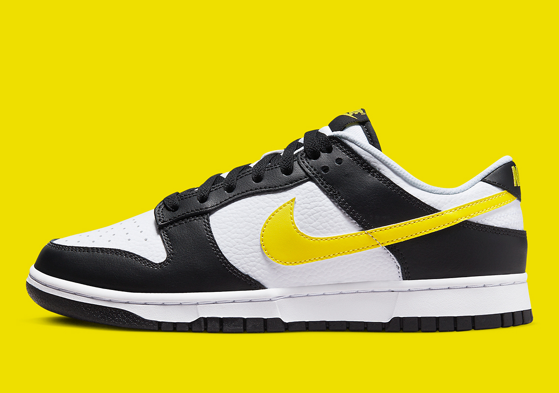 Nike Dunk Low Black White Yellow Fq2431 001 1 1