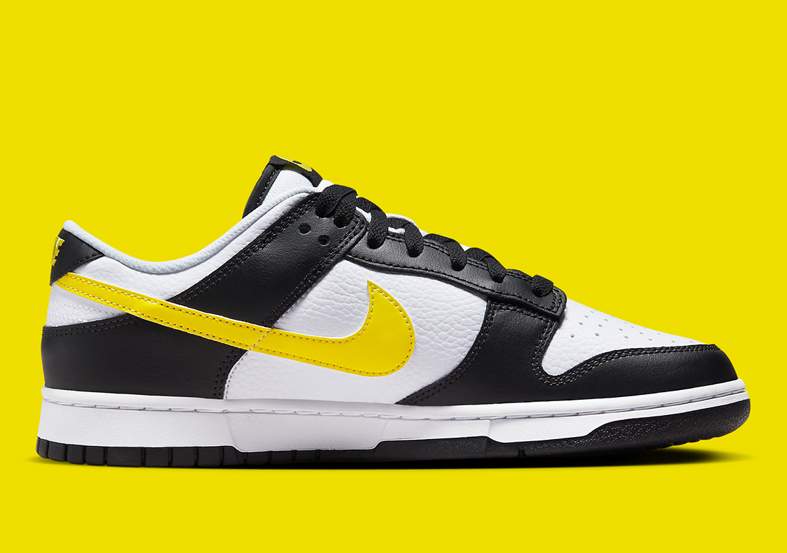 Nike Dunk Low Black White Yellow Fq2431 001 2 1