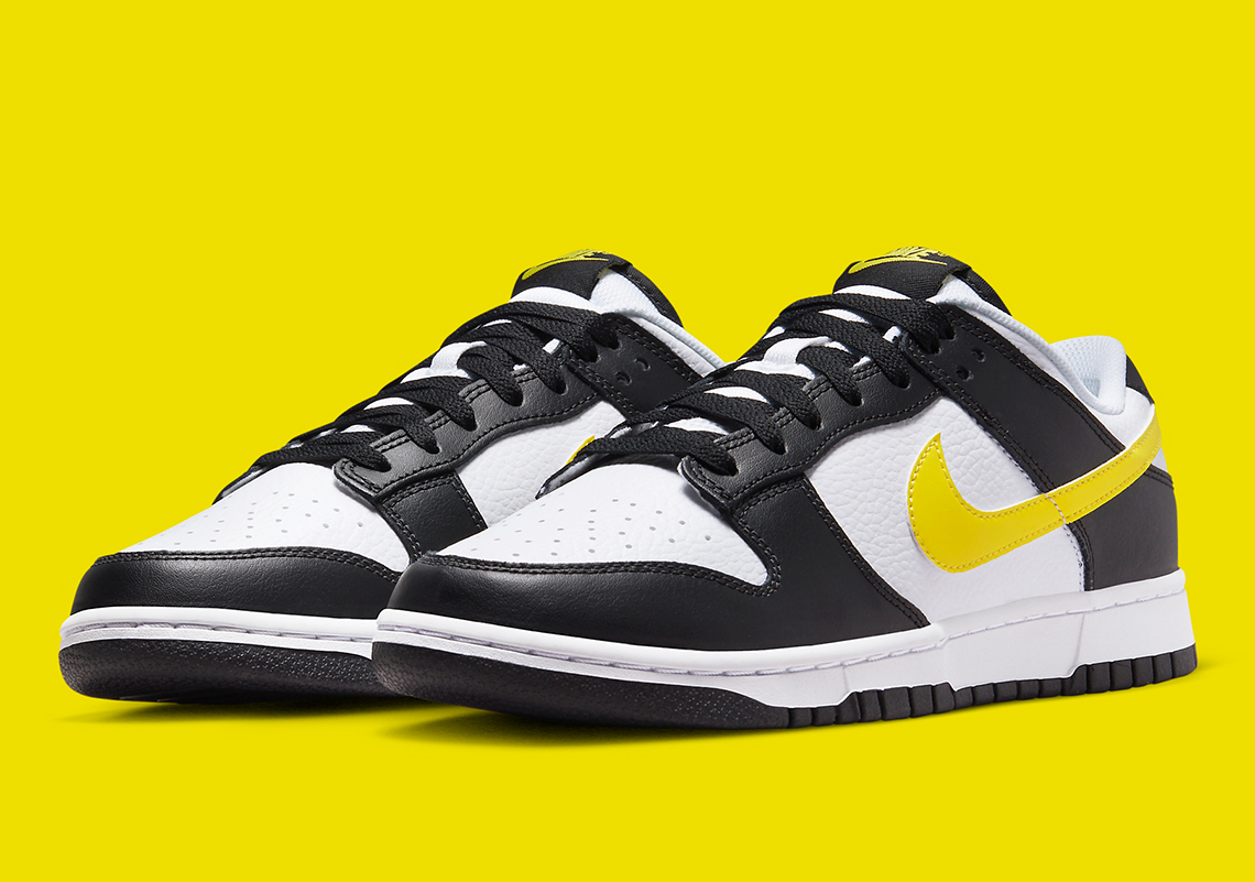 The Nike Dunk Low Appears In A "Black/Yellow" Pairing