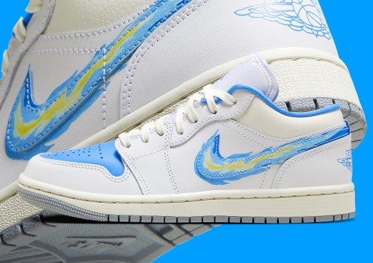 The Skate-Themed Air Jordan 1 Low “Born To Fly” Appears In University Blue Tones