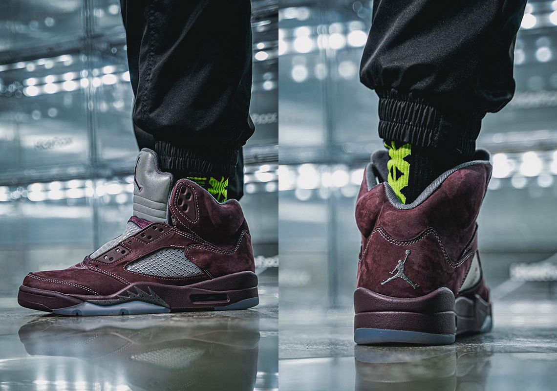 Jordan on sale 5 maroon