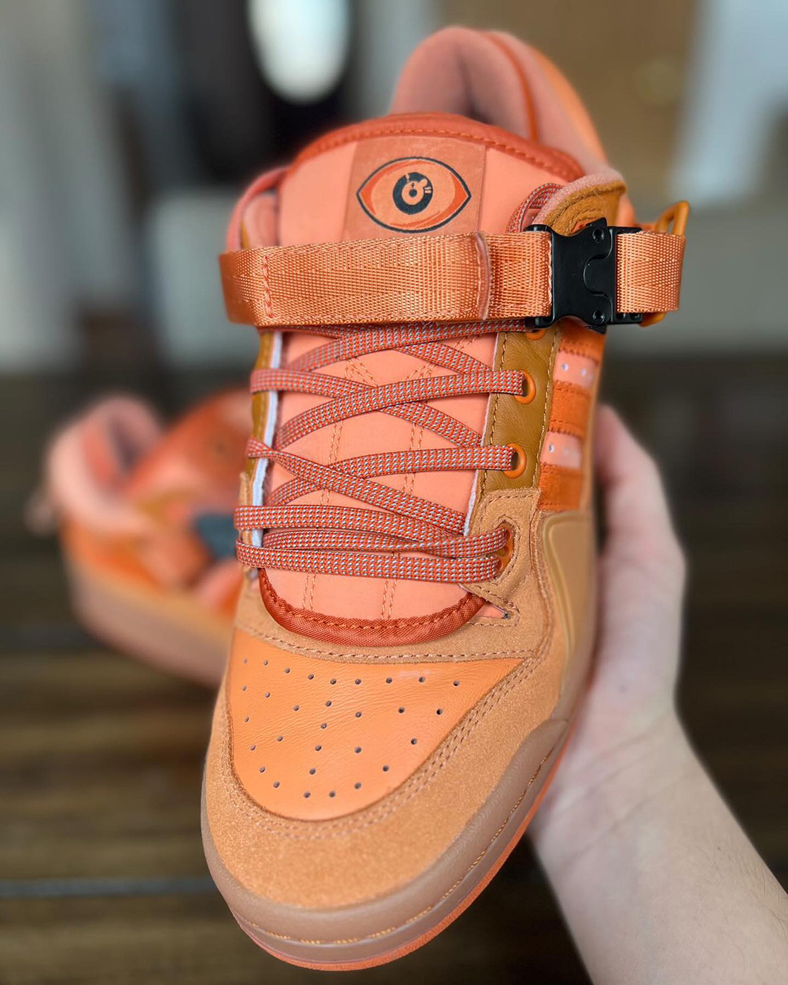 bad bunny adidas forum buckle orange sample 2