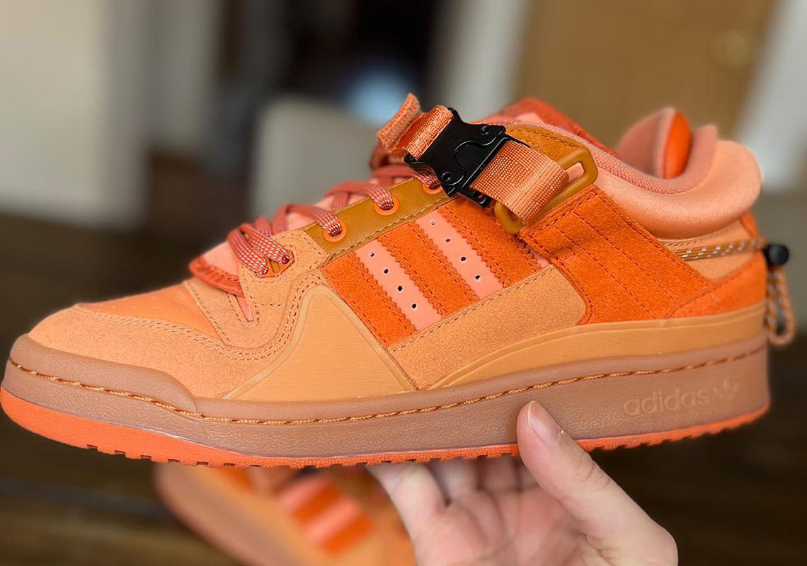 Bad Bunny's Unreleased adidas Forum Buckle Low Sample Experiments With Orange Flair