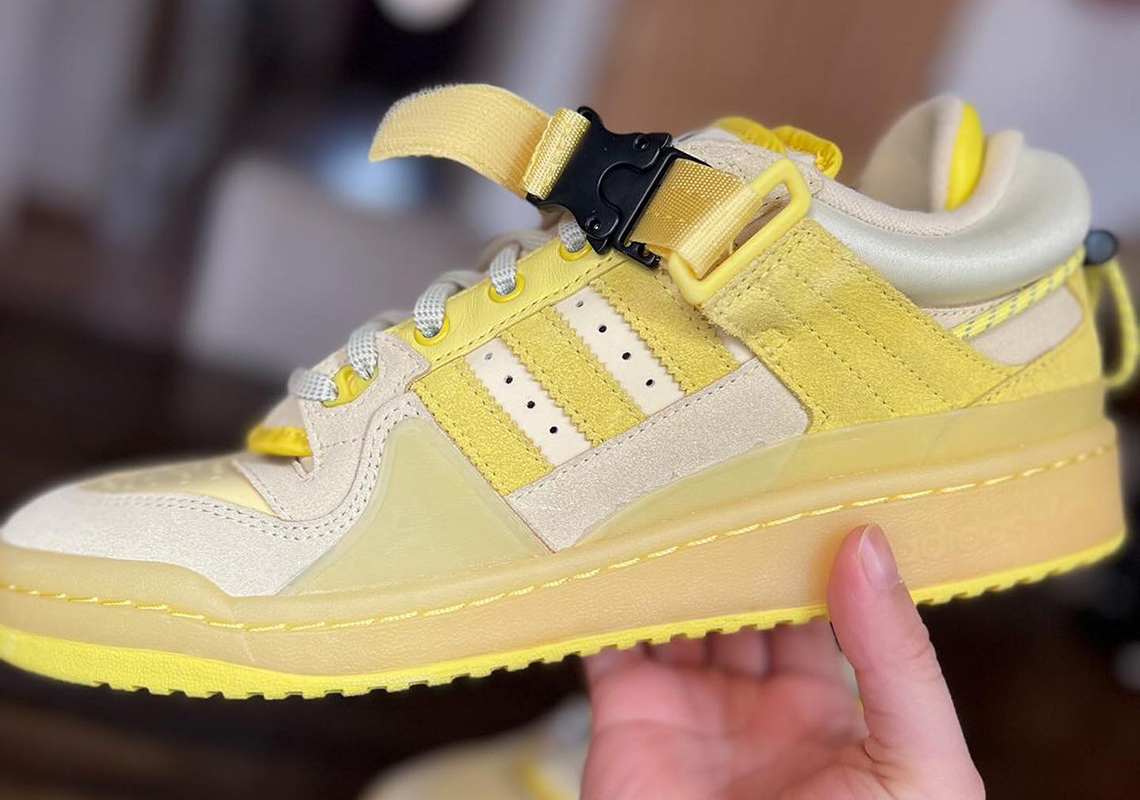 Up Close With The Rare Bad Bunny x adidas Forum Buckle Low In Yellow