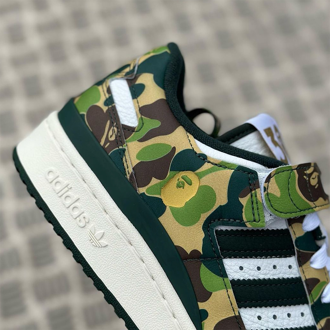 bape adidas tops forum green camo 2