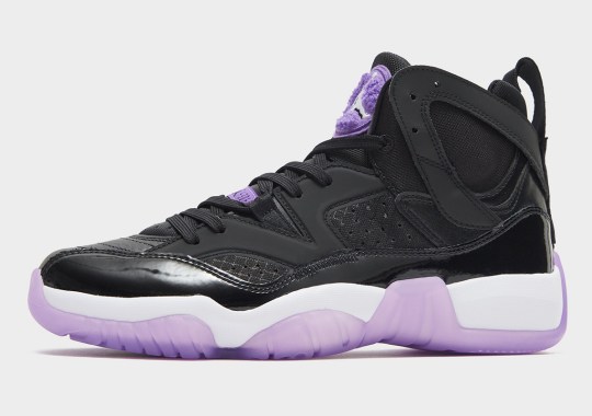 The Jordan Two Trey Dresses Up In Black And Lilac