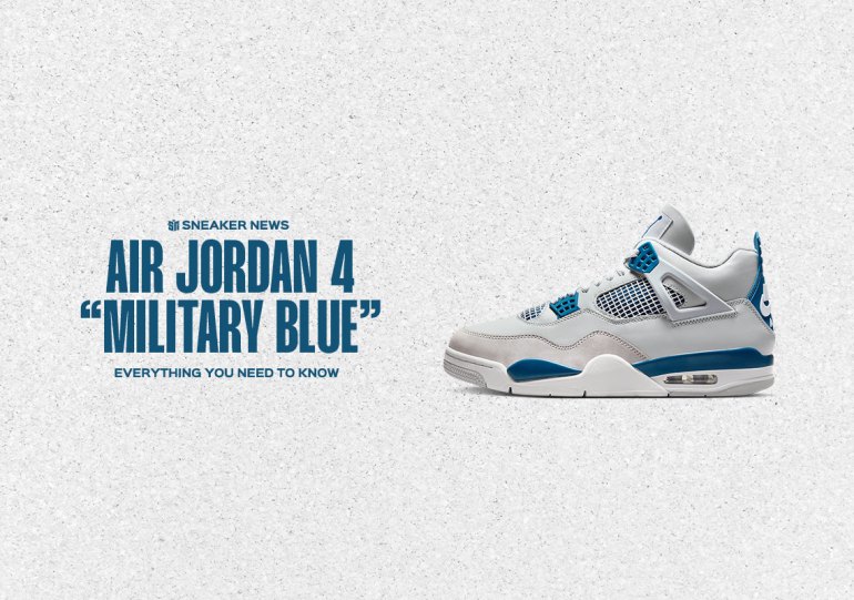 The "Military Blue" pour Jordan 4 Will Release Via Exclusive Access On April 25th