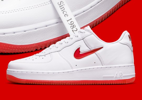 Nike's Color of the Month Program Offers A "White/Red" Air Force 1 Low Jewel