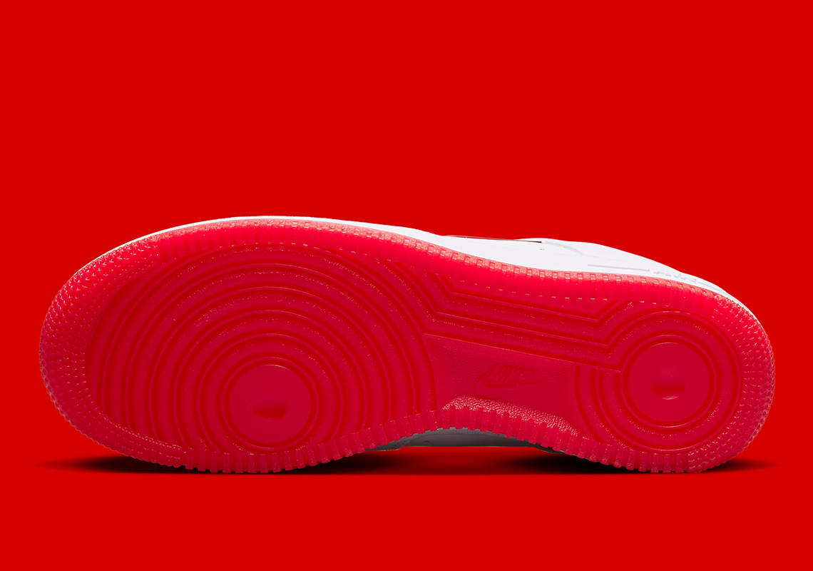 low top air force ones red and white