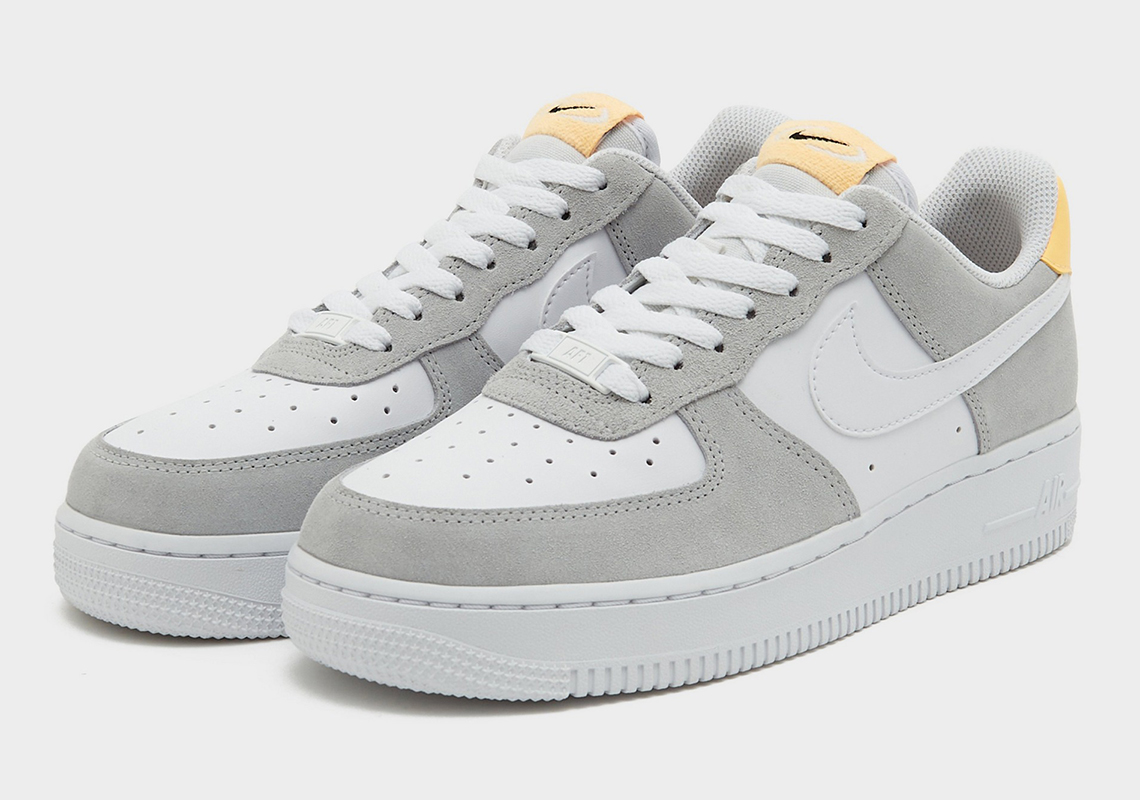 nike air force 1 low grey white yellow oval swoosh 4