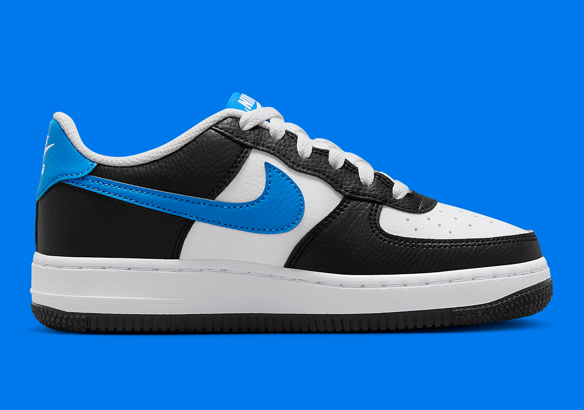 nike air force 1 low gs black white royal FN8008 001 7