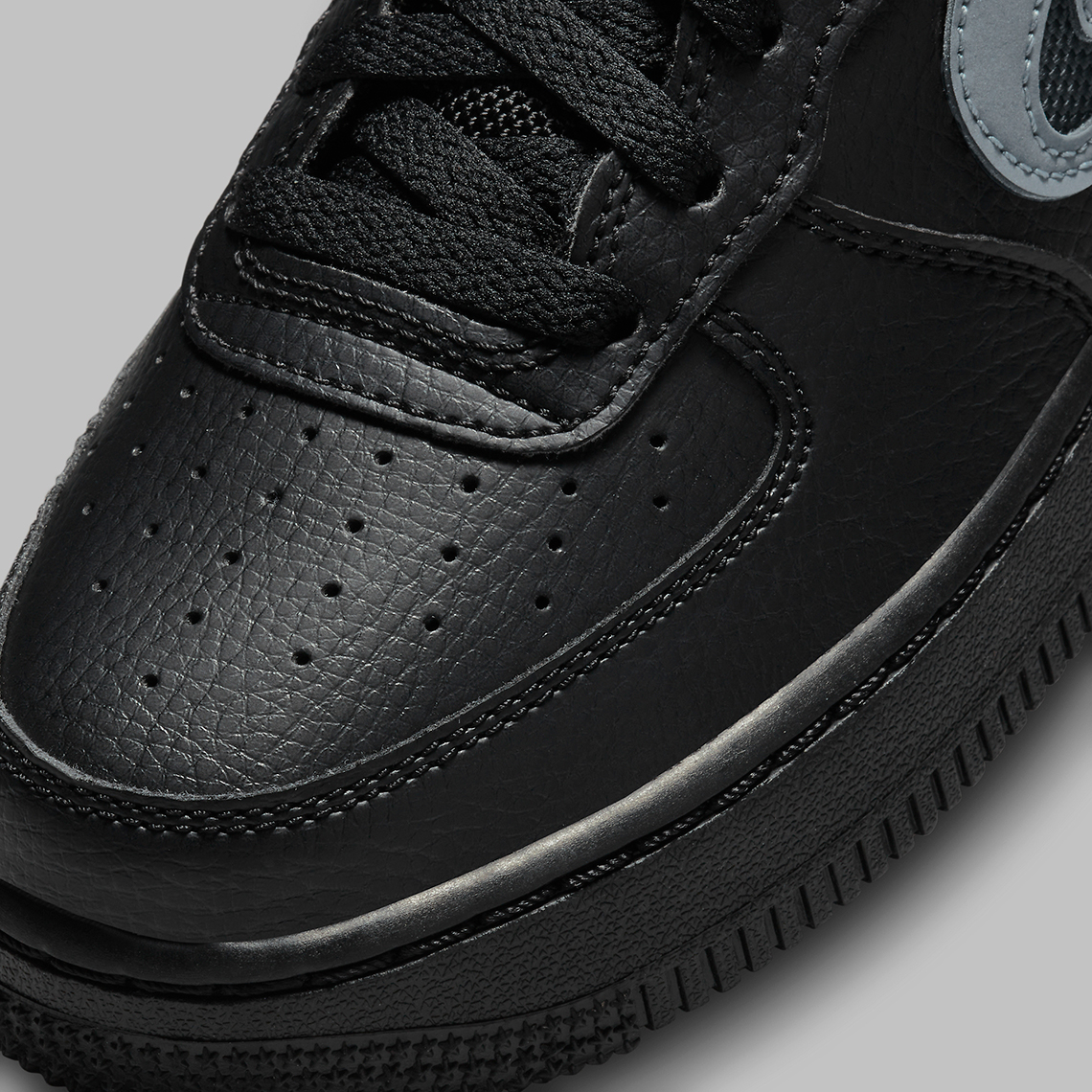 Nike Air Force 1 Low Gs Cut Out Black Grey Fq2413 001 8