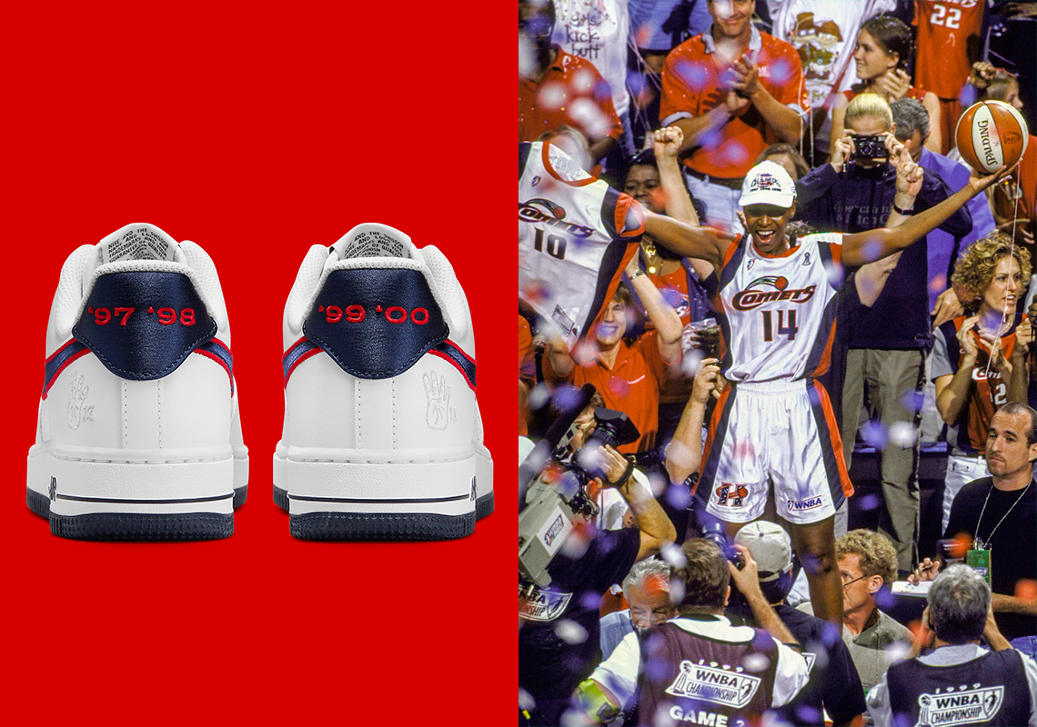 Nike Honors The First WNBA Dynasty With The Air Force 1 “Houston Comets Four-Peat”