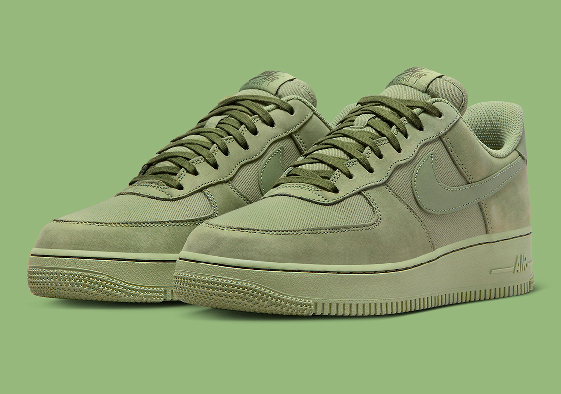 “Oil Green” Hues Come Clad Across The Nike Air Force 1 Low’s Premium Build