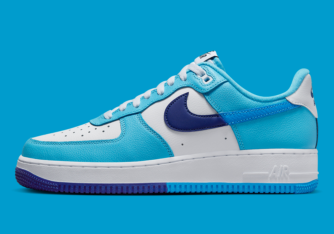 Nike Air Force 1 Low Split Light Photo Blue Deep Royal Blue Raffles and  Release Date