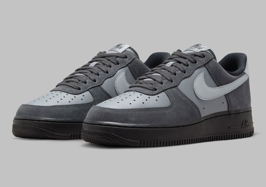 "Anthracite" Bottoms Support This "Wolf Grey"-Heavy Nike Air Force 1 Low