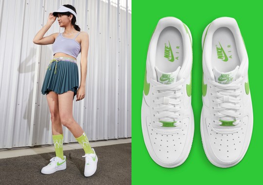 The Women’s Nike Air Force 1 Low Comes Squeezed With Lime Green Accents