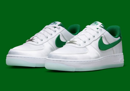 Satin Brushes Up The Nike Air Force 1 Low In “Pine Green”