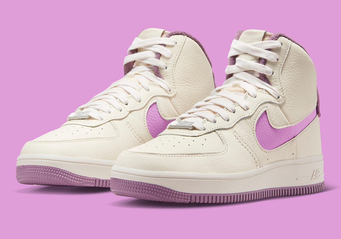 The Nike Air Force 1 Sculpt Wipes Up "Violet Dust" Accents