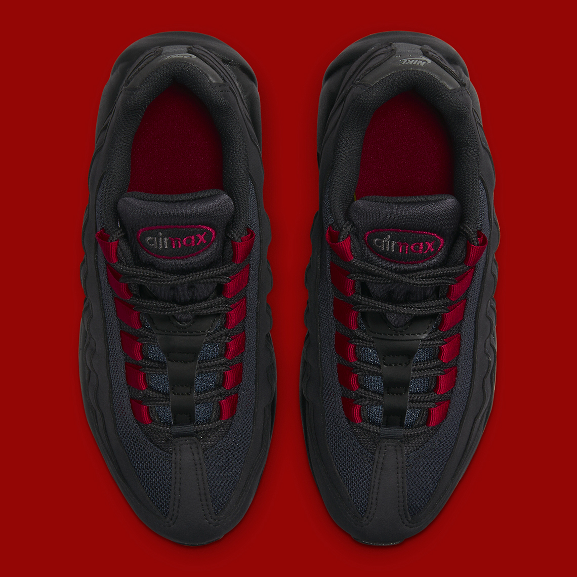 Nike Air Max 95 Gs Black Red Fq2430 001 7