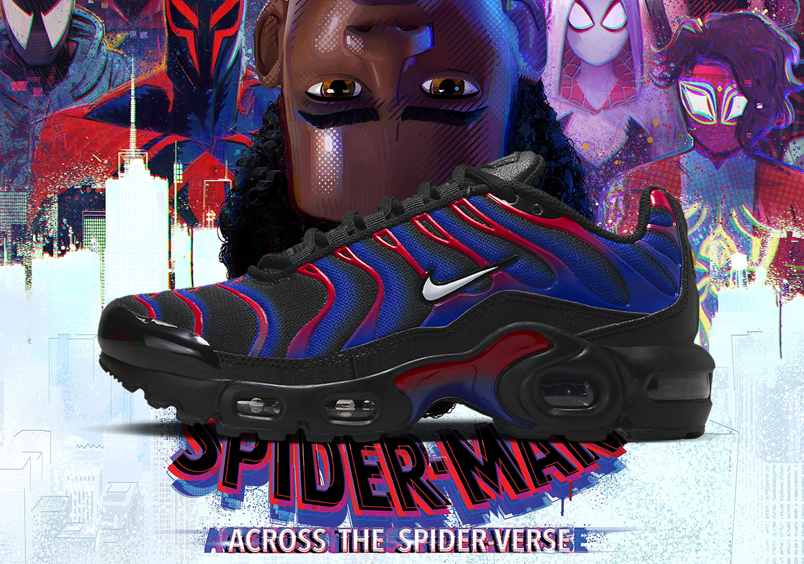 The Nike Air Max Plus Crafts Its Own Homage To Spider-Man: Across The Spider-Verse