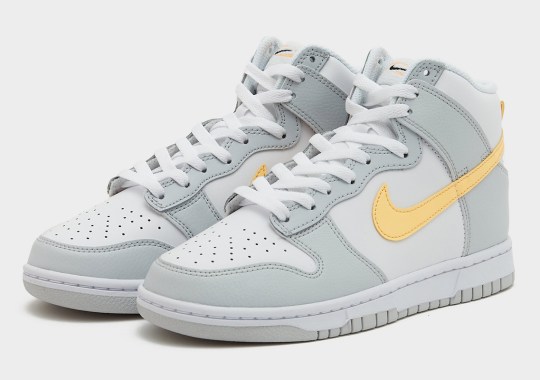 nike dunk high grey yellow swoosh oval 4