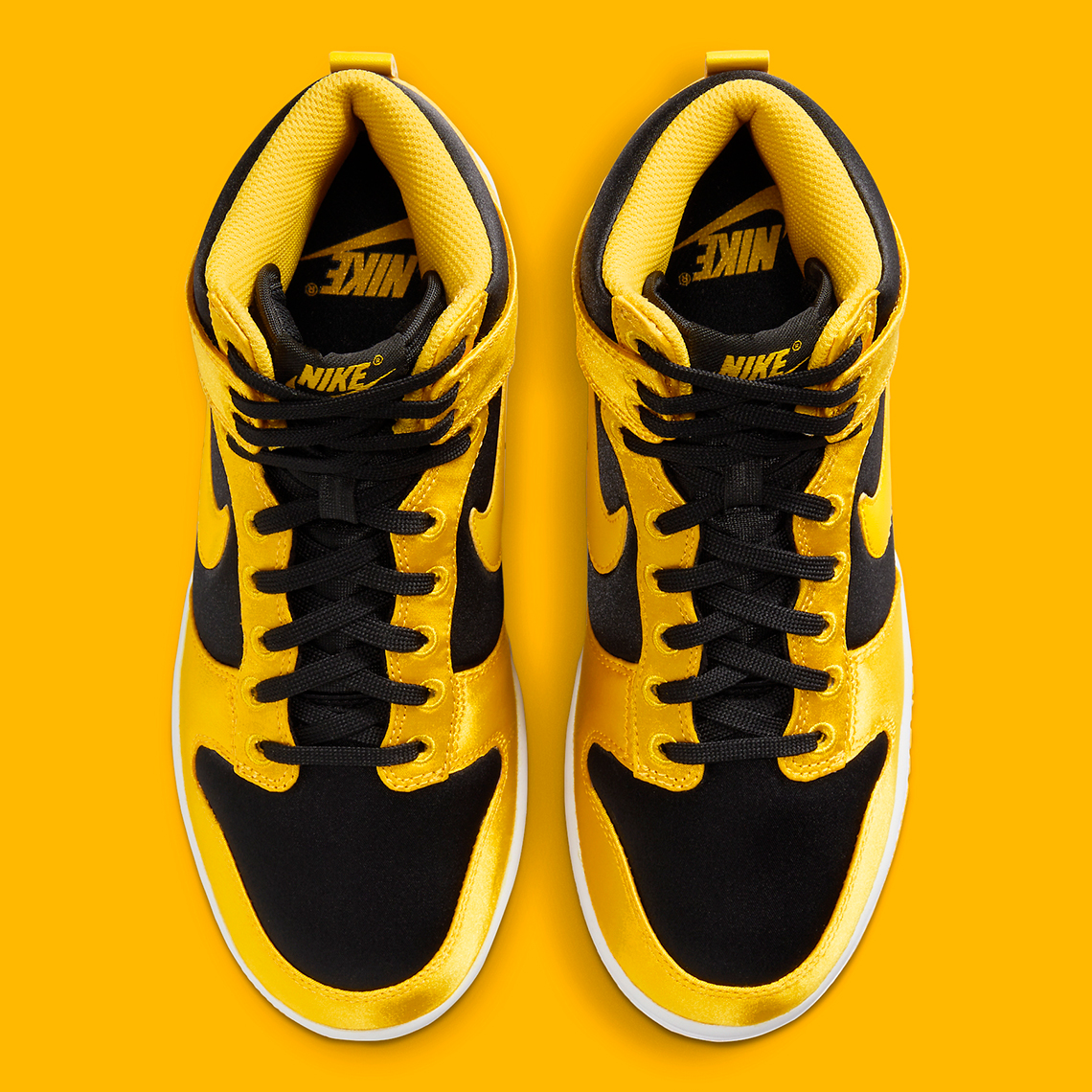 Nike Dunk High Satin Yellow Black Goldenrod Fn4216 001 3