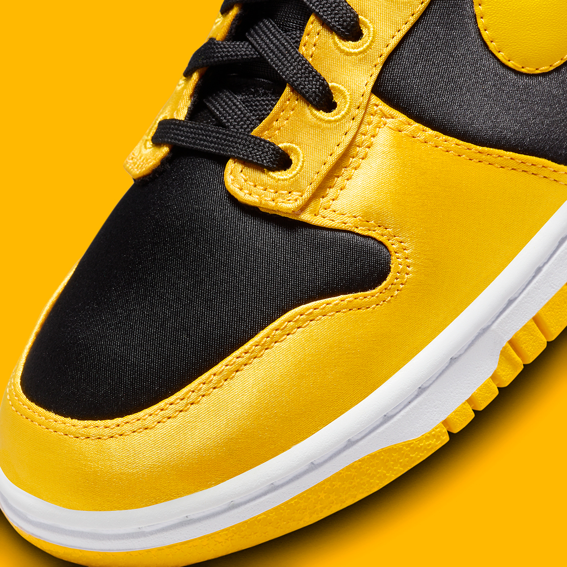Nike Dunk High Satin Yellow Black Goldenrod Fn4216 001 5