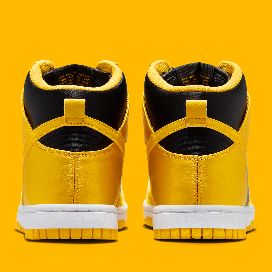 Nike Dunk High Satin Yellow Black Goldenrod Fn4216 001 6