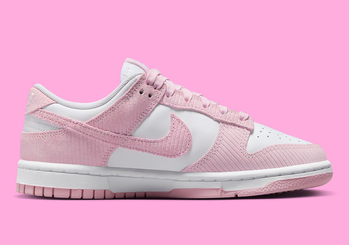 nike dunk low pink corduroy fn7167 100 6