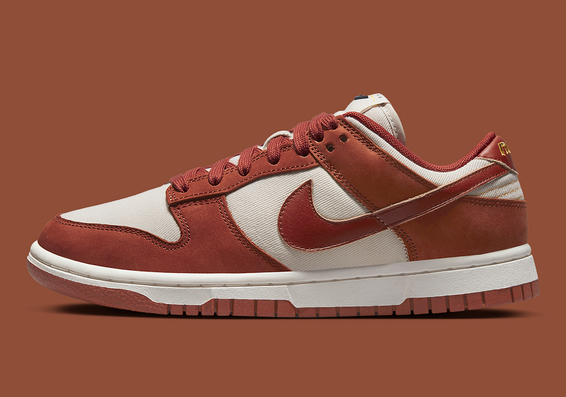 The Nike Dunk Low "Rugged Orange" Experiments With Updated Branding