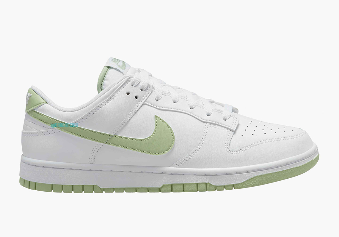 “Mica Green” Swooshes Appear On This Nike Dunk Low