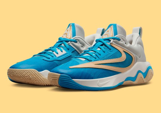 The Nike Giannis Immortality 3 Arrives In Bright Turquoise And Tan Hues
