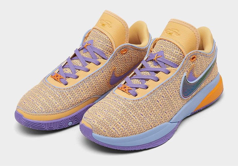 Nike Lebron XX 20 Pink Diamond Collection DQ8651-200 Y5 Silver/Blue-Lemon/Orange Nike LeBron 20 GS  main image 3
