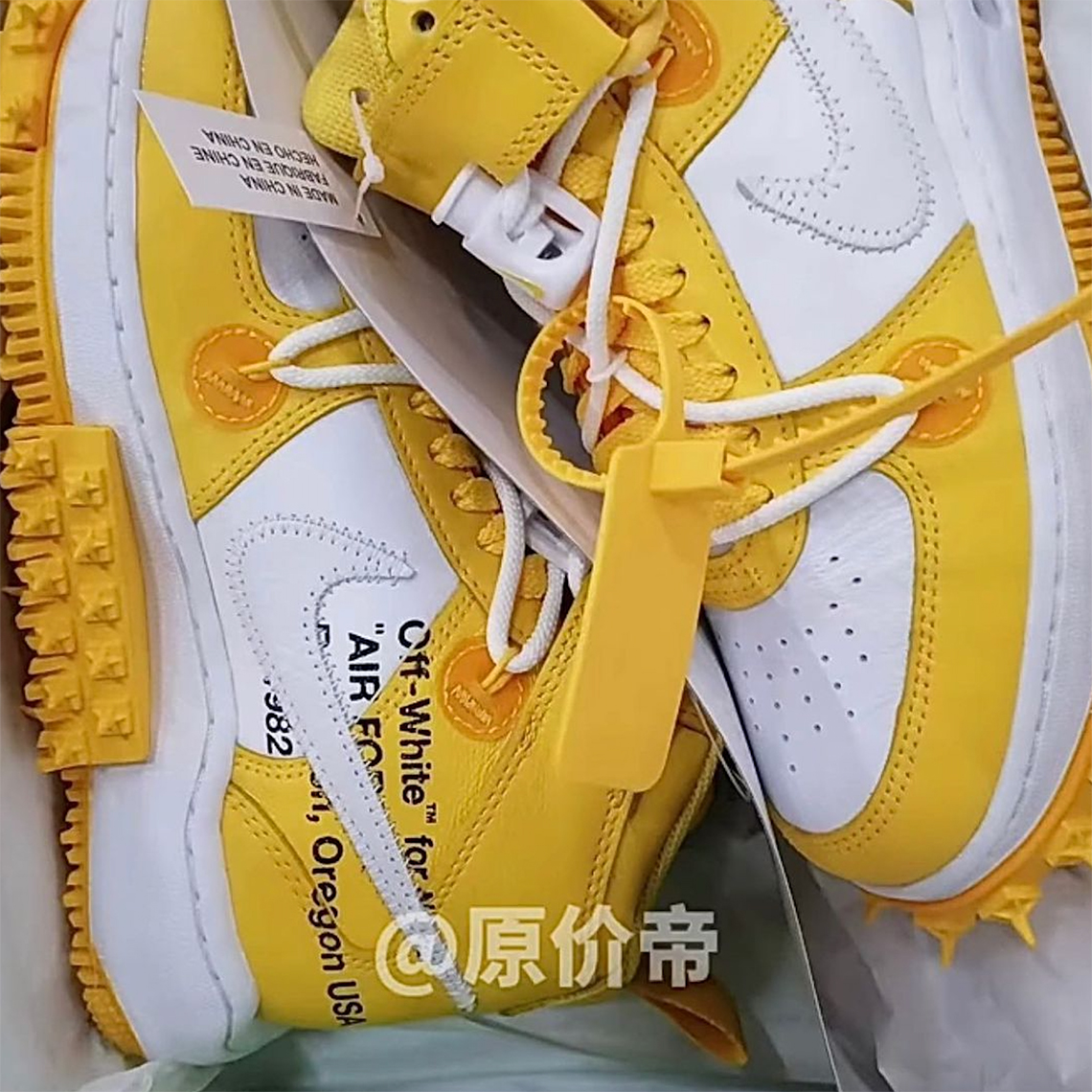 neon yellow off white air force 1