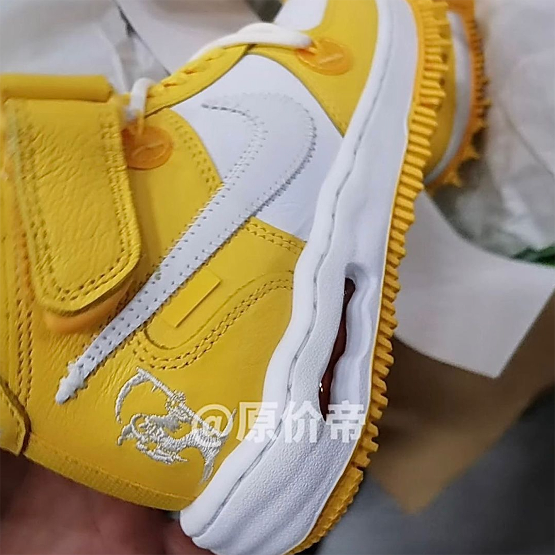 off white nike air force 1 mid canary yellow grim reaper 4