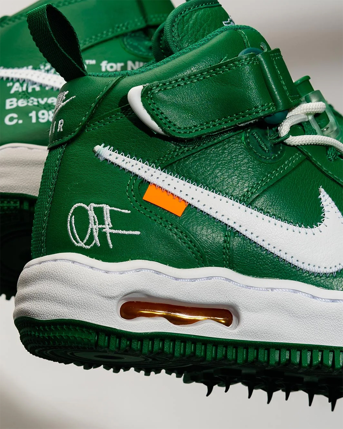 Off White Nike Air Force 1 Mid Green Store List 1