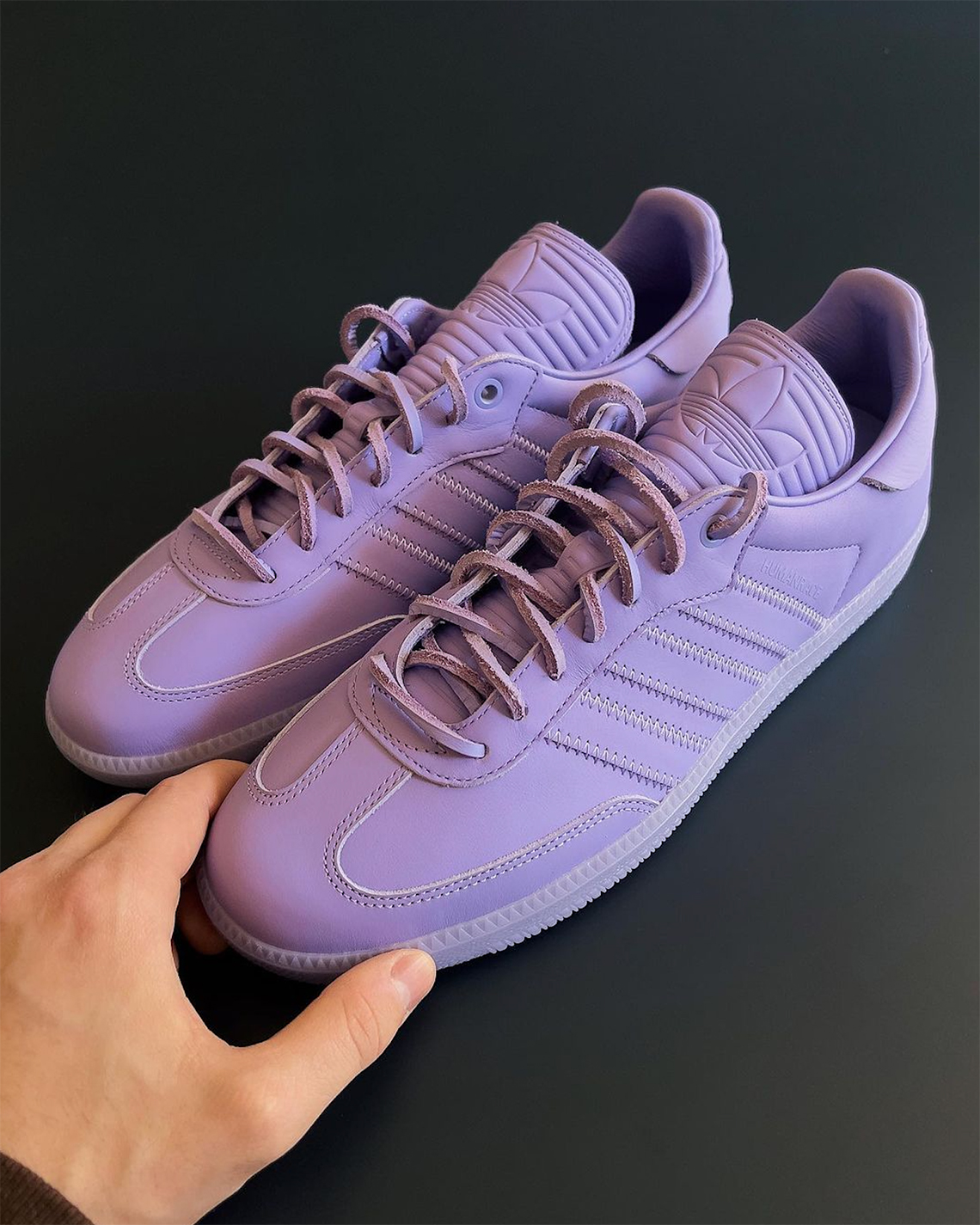 pharrell adidas mills samba purple humanrace 5