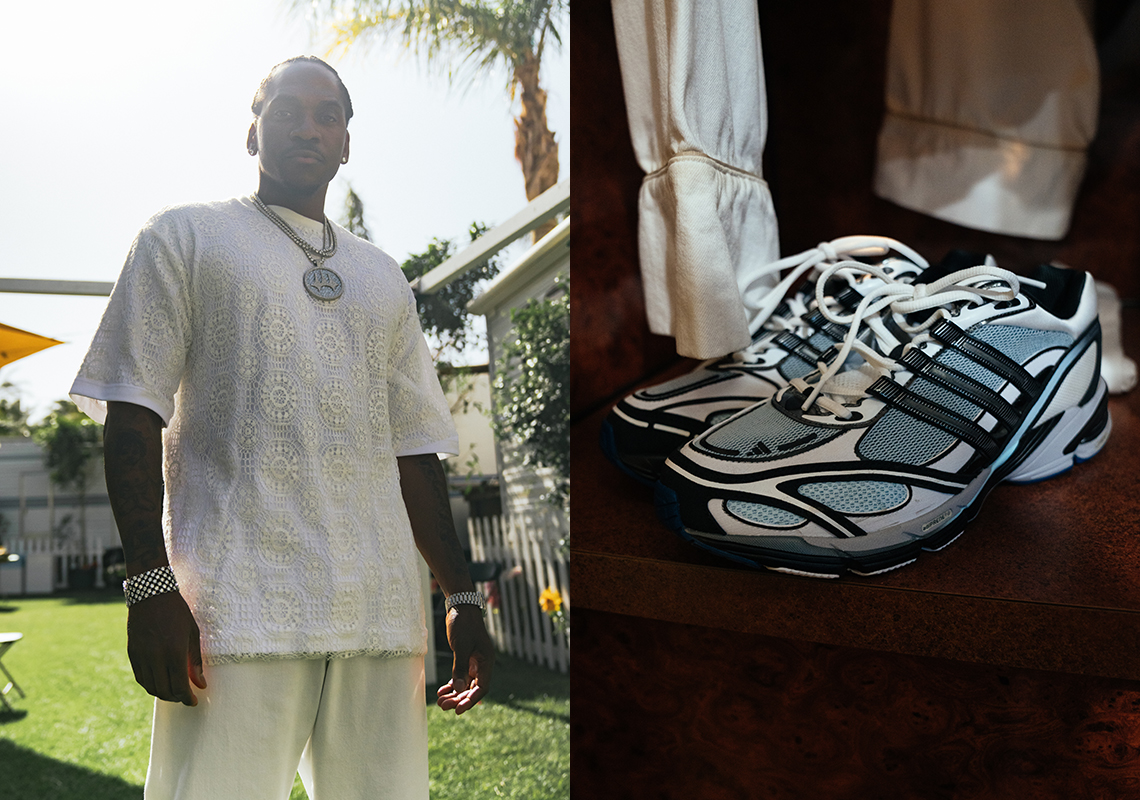 Pusha T Debuts coral adidas Supernova 7 “Thorn” At Coachella