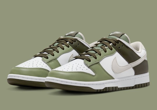 The Nike Dunk Low Dresses Up In Olive Tones