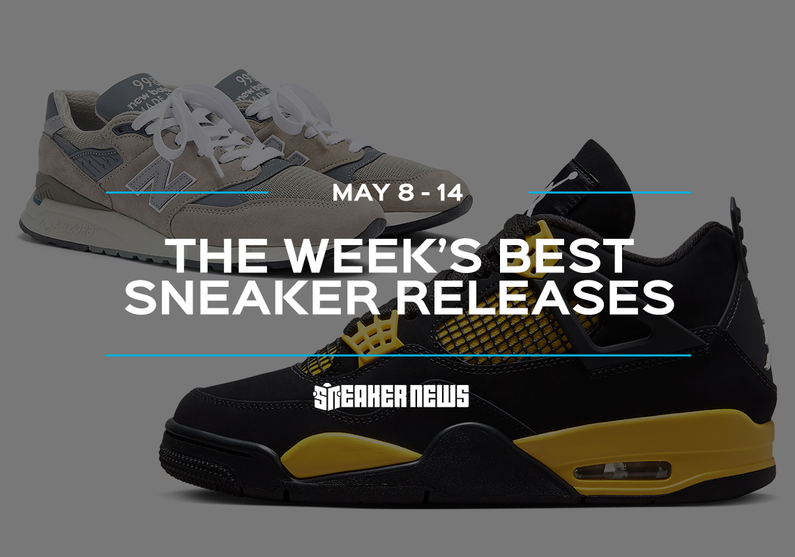 The AJ4 "Thunder" And New Balance's "Grey Day" Collection Headlines This Week's Releases