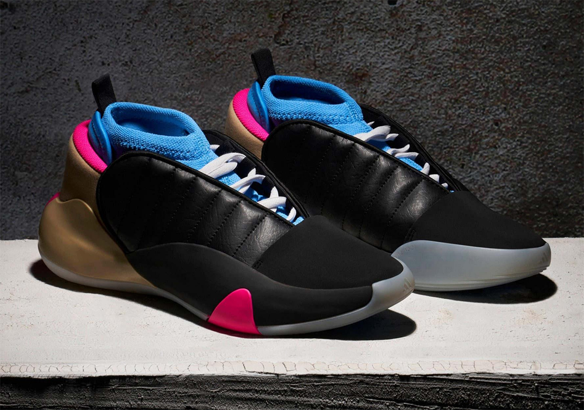 adidas Harden Vol. 7 Core Black/Halo Blue/Clear Pink, Sneaker News