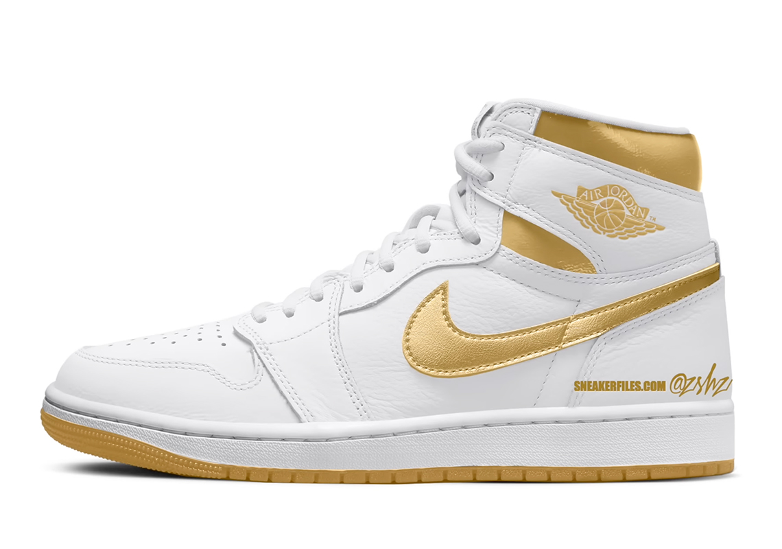 Air Jordan Retro Spring 2024 Release Dates SneakerNews Com   Air Jordan 1 Retro High Og Womens White Metallic Gold Spring 2024 