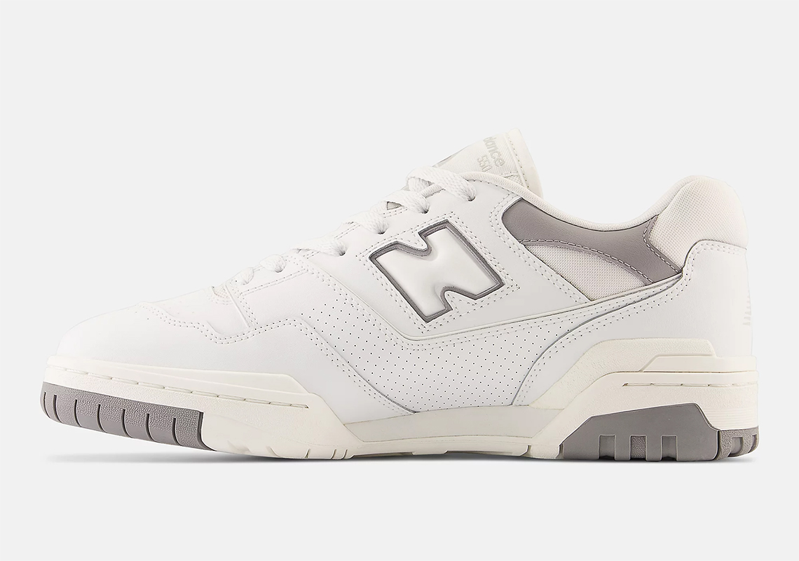 Яркие замшевые кроссовки new balance White Grey Bb550swa 2