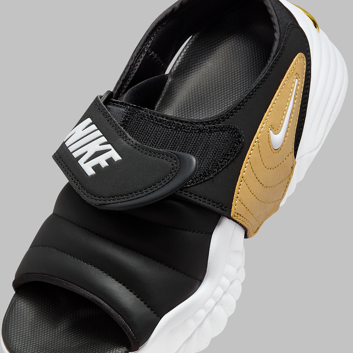 nike air adjust force sandal black gold DV2136 001 1