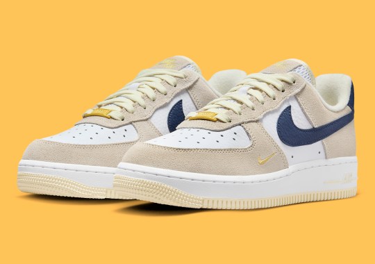 Tan, Navy And Mesh Tongues Prepare The Nike Air Force 1 Low For Summer